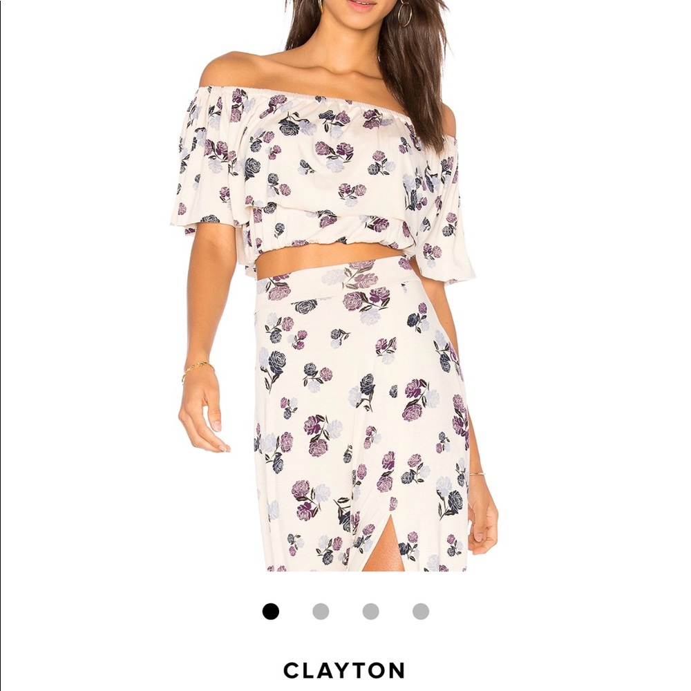 Clayton “creme rosette” two piece set never worn
